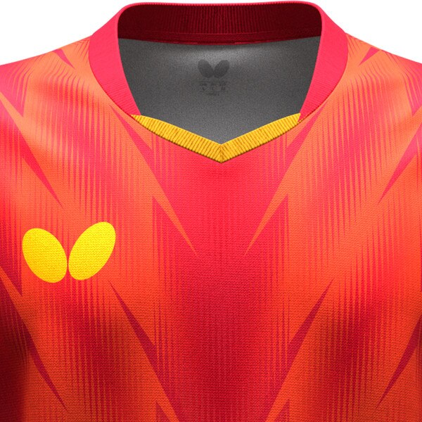 Butterfly Flazer Shirt - Red - Front - Close-Up